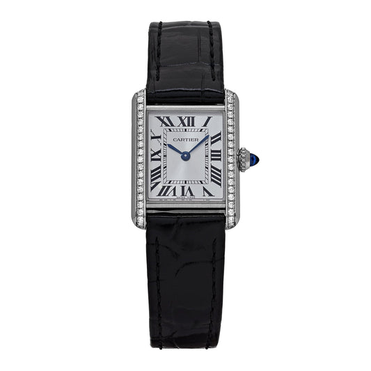 Cartier Tank Must W4TA0016 Stainless Steel Silvered Dial Diamond Bezel (2024)