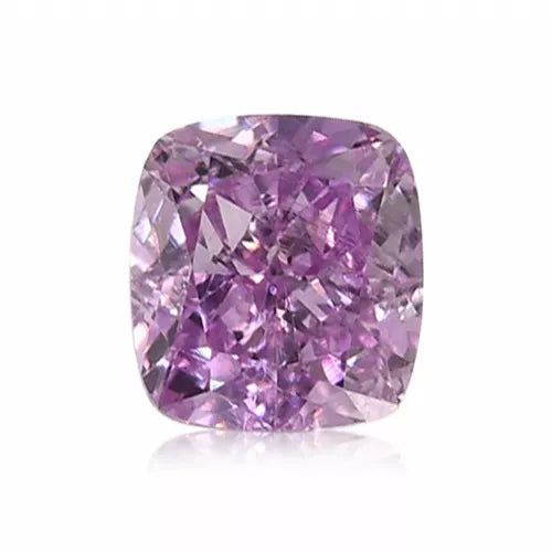 0.20 Carat Fancy Intense Pink Purple Loose Diamond Natural Color Cushion Cut GIA