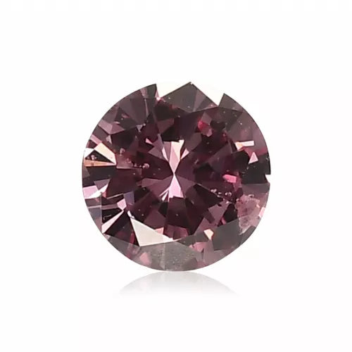 0.19 Carat Natural Fancy Intense Pink Diamond Round SI2 GIA Certified Rare Gift