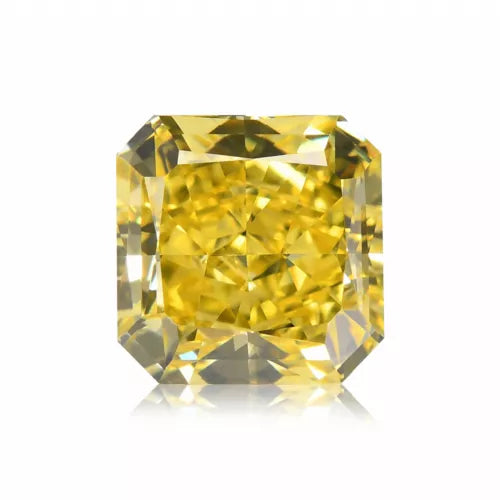 1.44 Carat Natural Fancy Vivid Yellow Diamond Radiant VS1 GIA Certified Jewelry