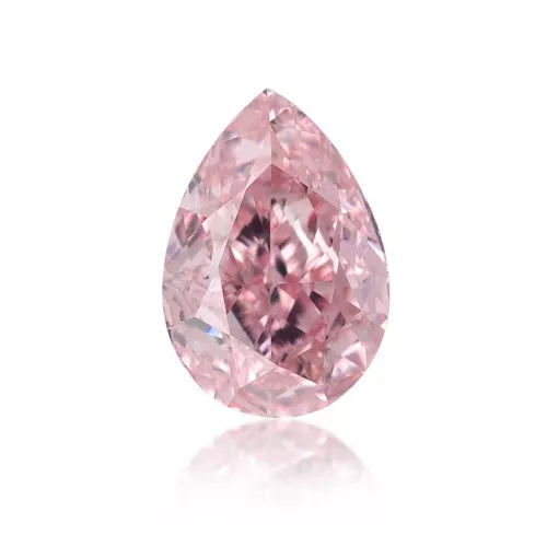 0.51 Carat Pink Natural Loose Diamond Pear VS1 GIA Certified Handmade Jewelry