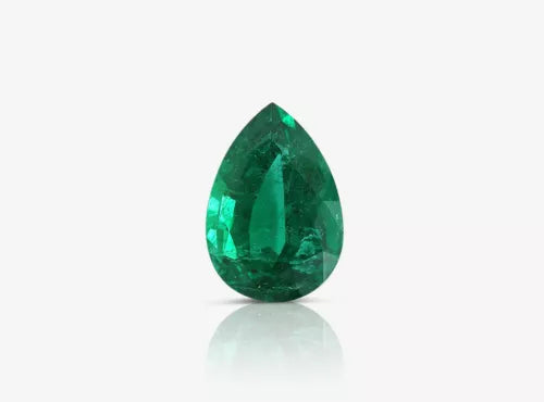 3.14 Carat Natural Loose Emerald, Vivid Green, Pear GRS Certified Fine Jewelry